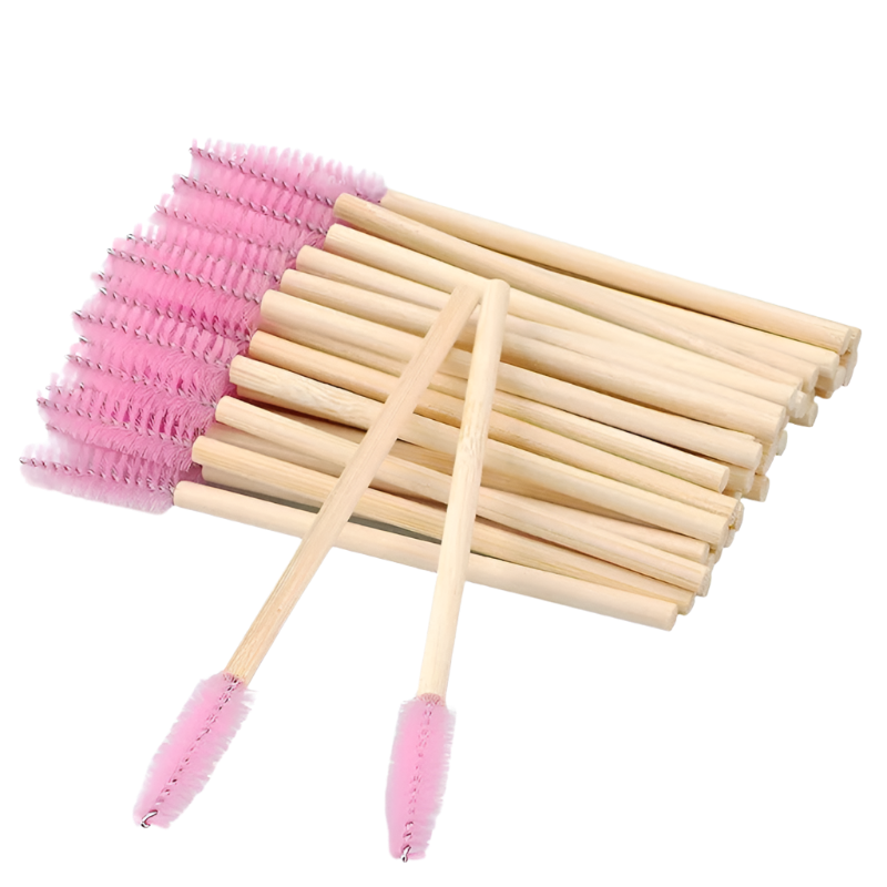 Eco-Friendly Bamboo Mascara Wands - Pink