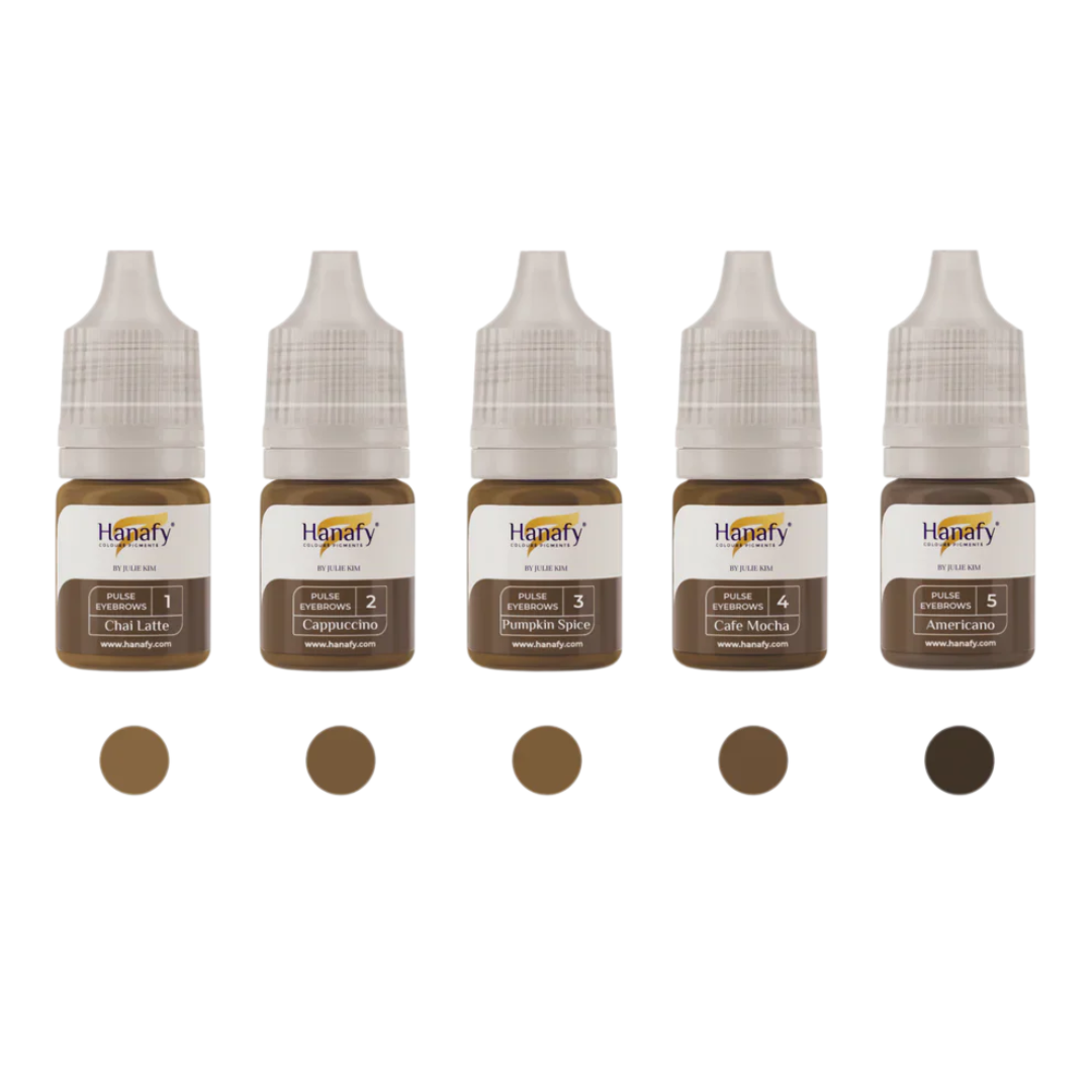 Hanafy - PULSE Brows Pigment Mini Set, 5 x 5ml