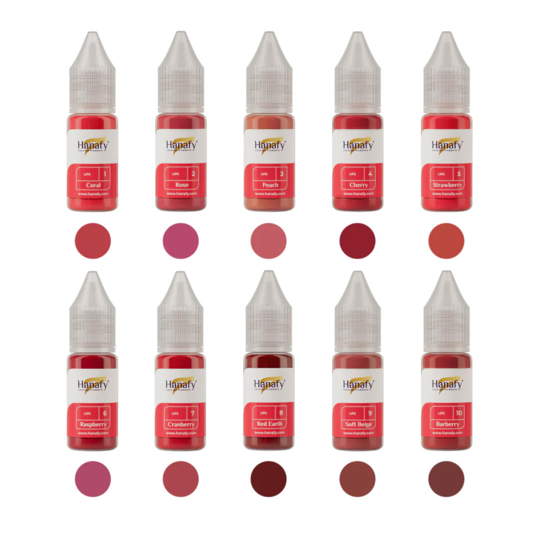 Hanafy - LIPS Pigment Set, 10 x 10ml
