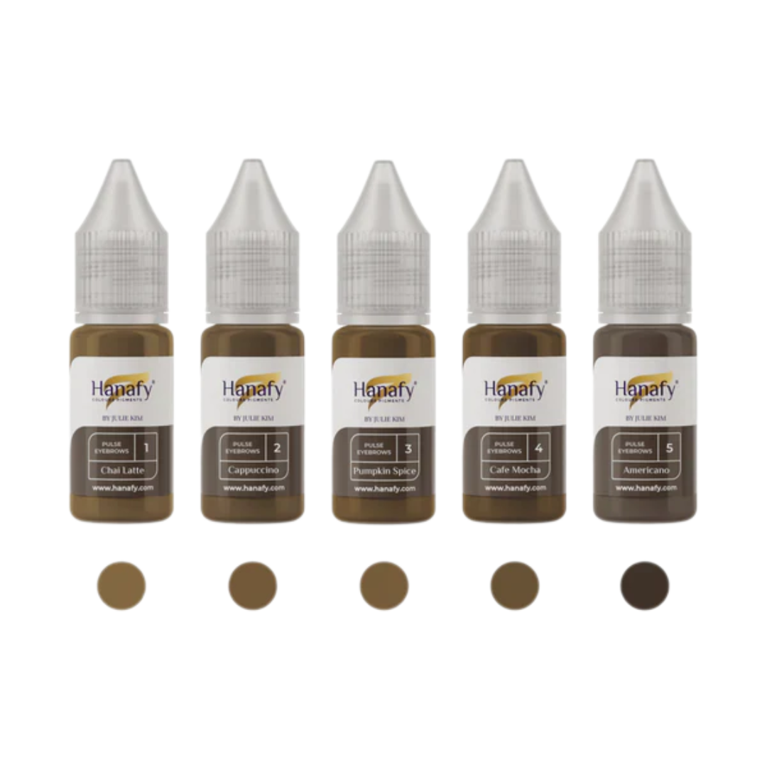 Hanafy - PULSE Brow Pigment Set, 5 x 10ml