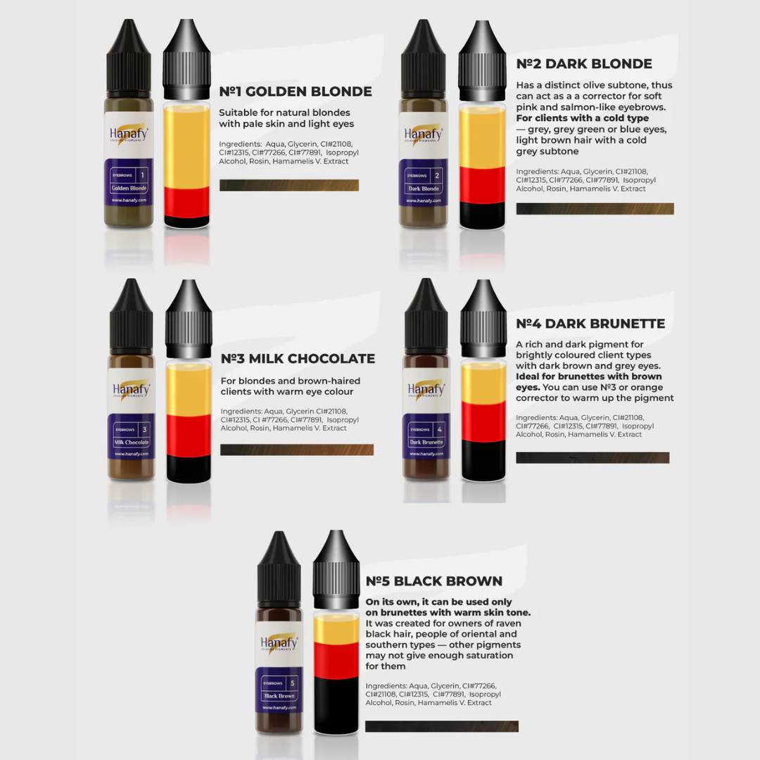 Hanafy - Brow Pigment - N3 Milk Chocolate, 15ml