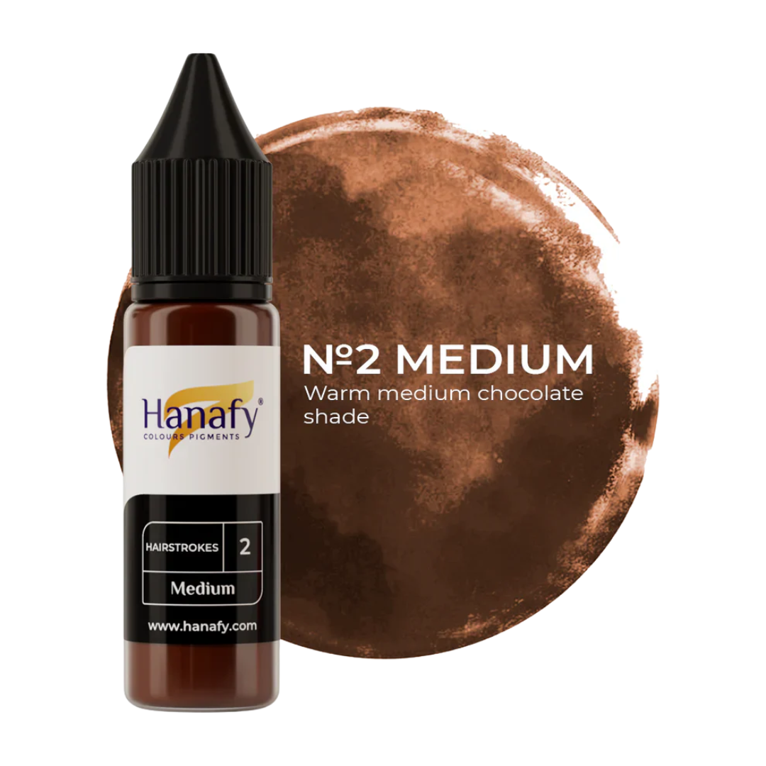 Hanafy - HAIRSTROKES Brow Pigment - No.2 Medium, 15ml