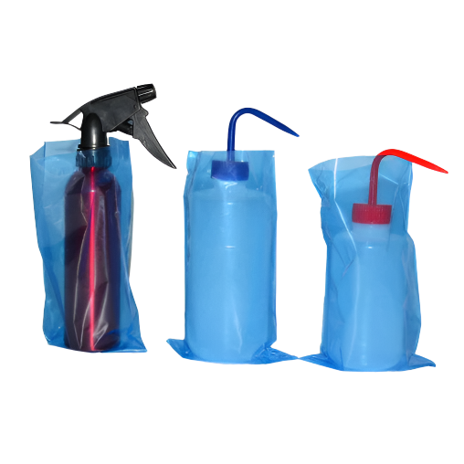 Wash Bottle Bags (Blue) - 12 x 20cm (100 pcs)