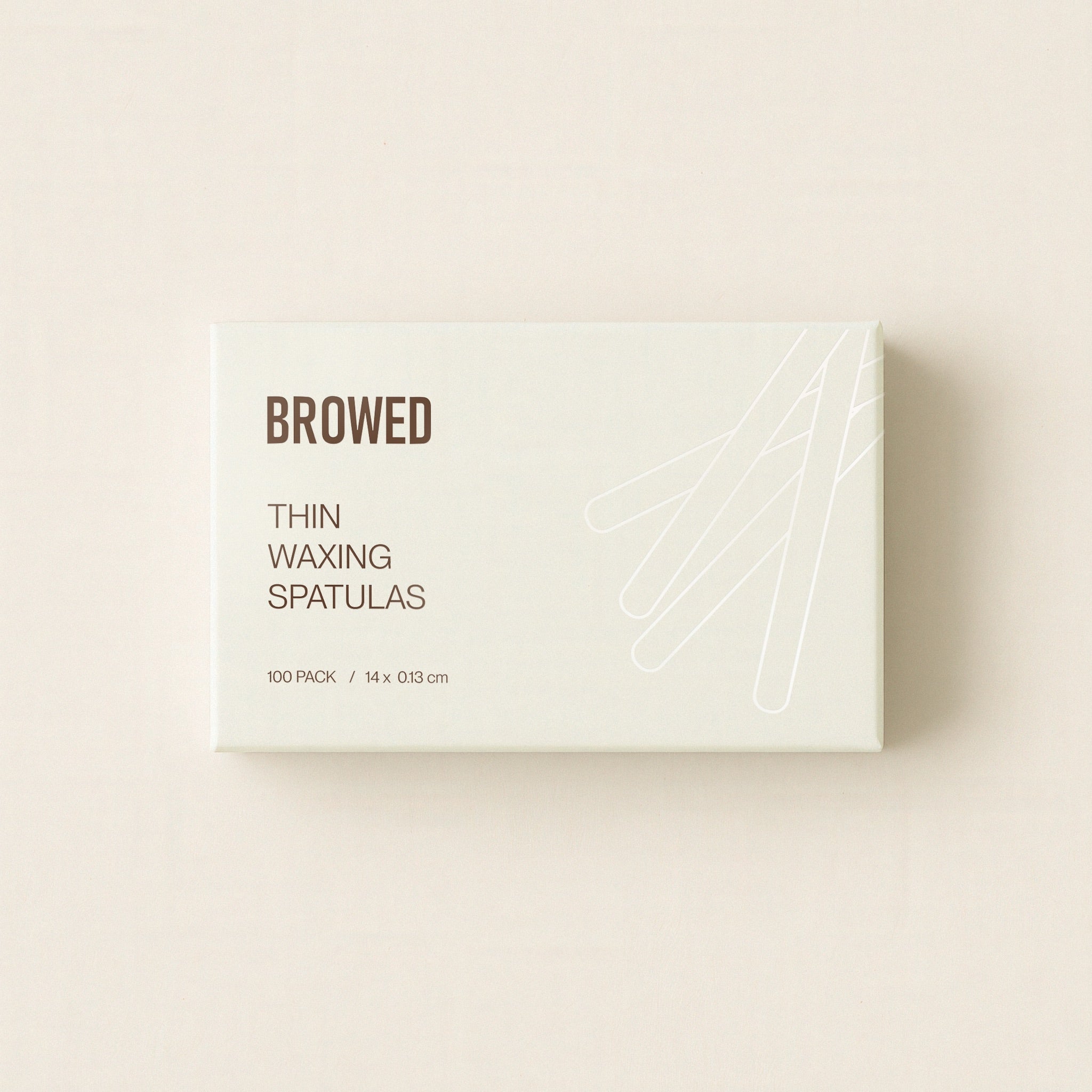 Browed - Thin Waxing Spatulas, 100 Pack