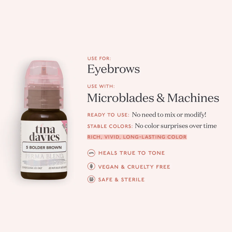 Tina Davies - I Love Ink BROW Pigment - Bolder Brown 15ml