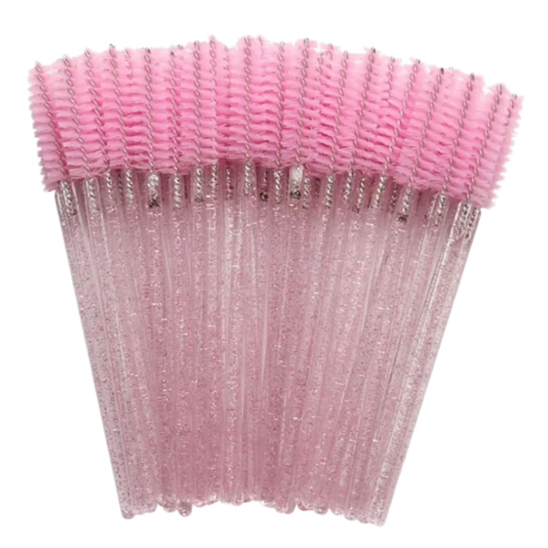 Disposable Glitter Mascara Wands - Baby Pink