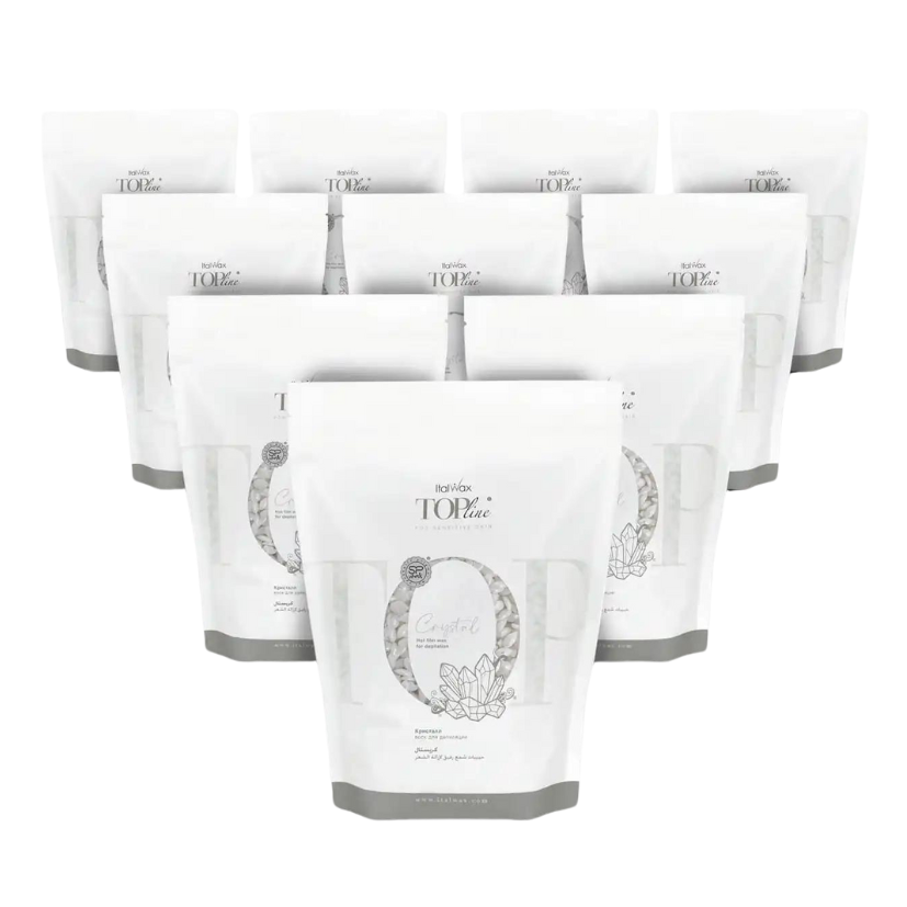 Italwax - Top Line Hard Wax - Crystal, 10 x 750g
