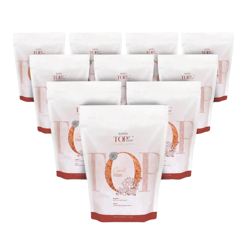 Italwax - Top Line Hard Wax - Coral, 10 x 750g