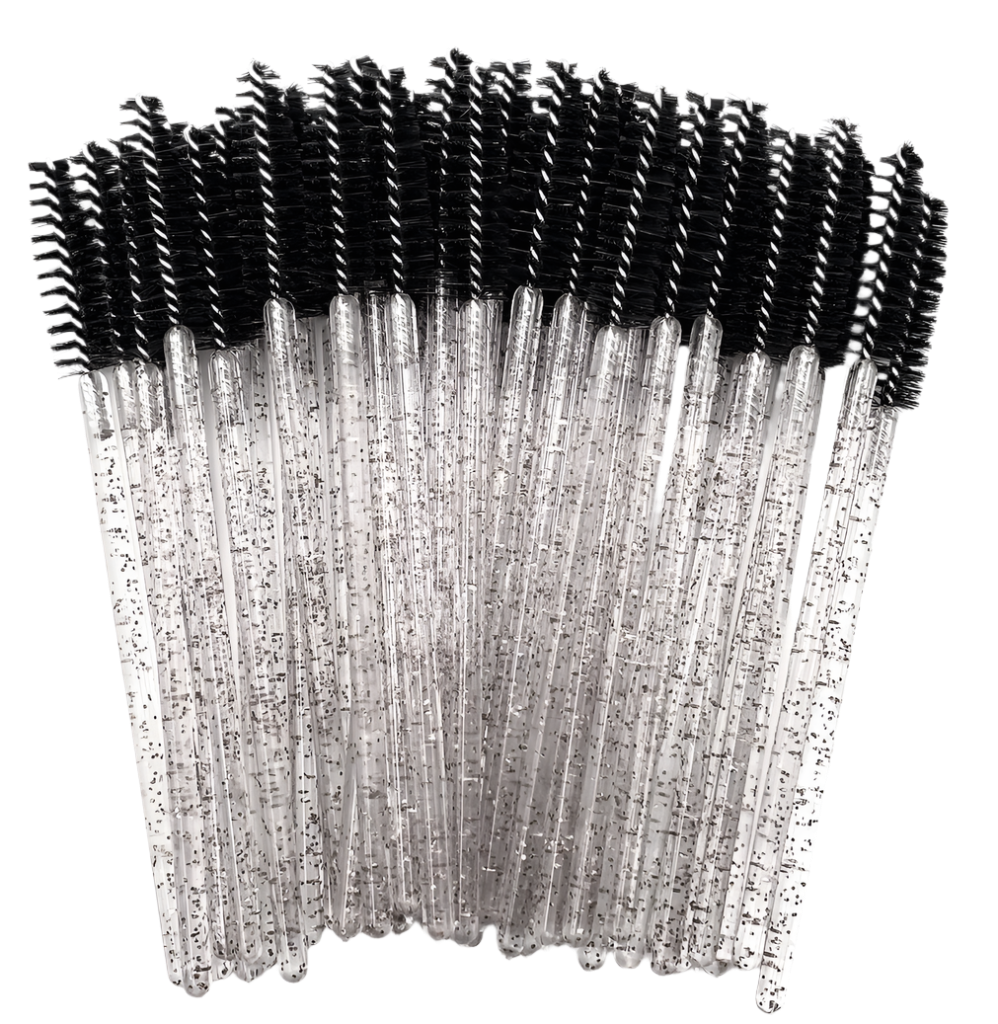 Disposable Glitter Mascara Wands - Black