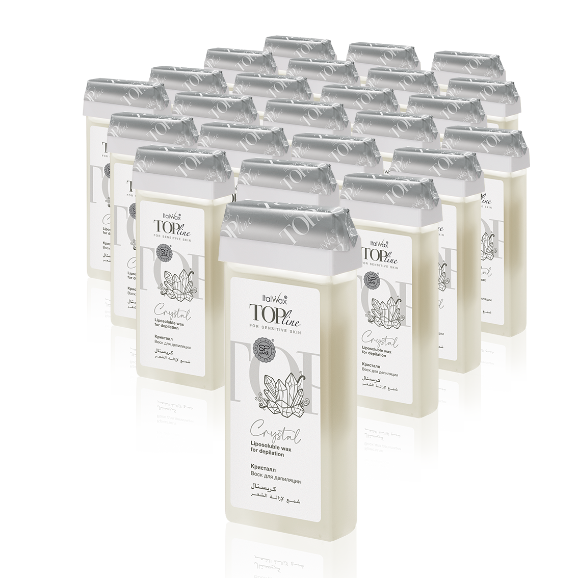 Italwax - Crystal Top Line Wax Cartridge, 24 x 100ml