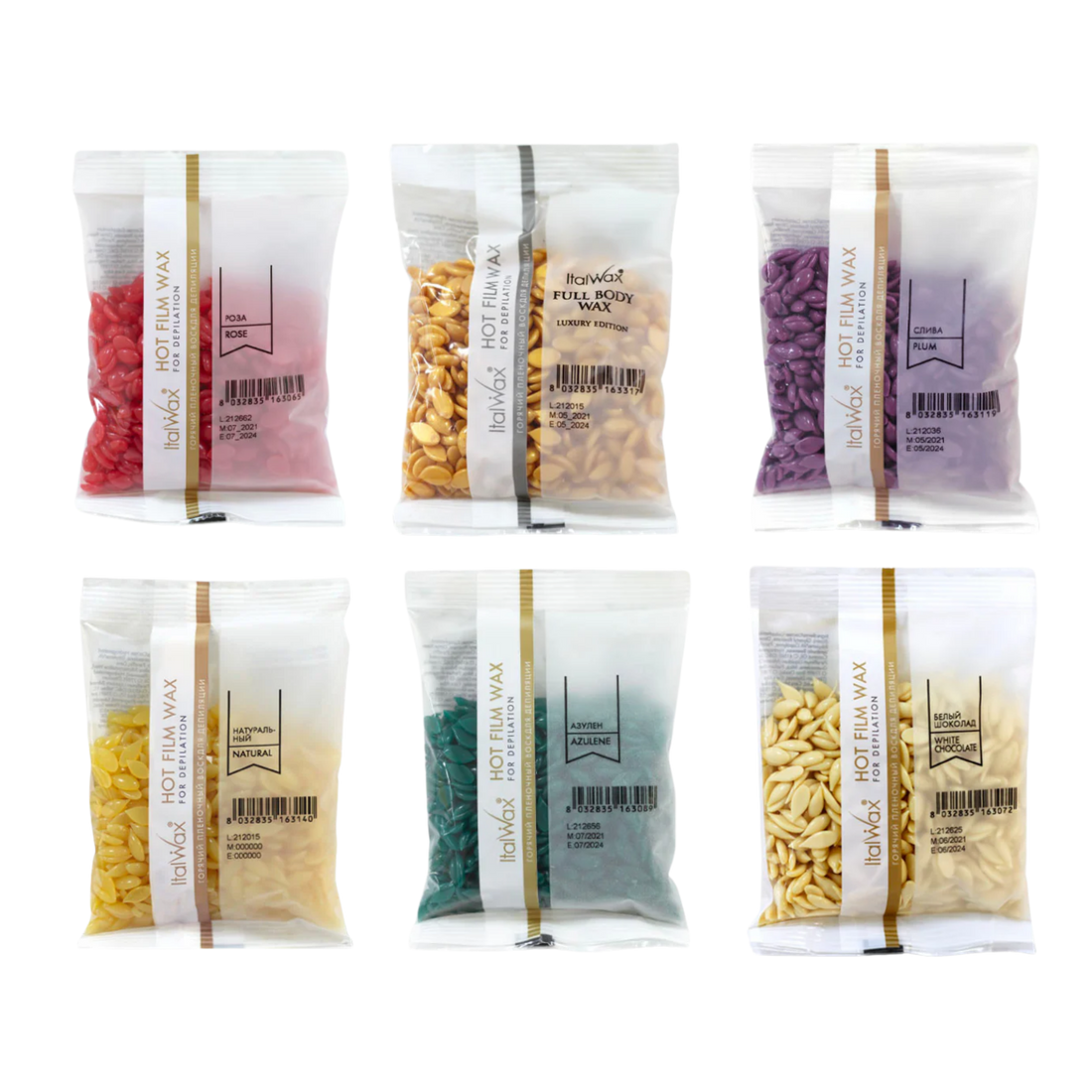 ItalWax - Hot Film Wax Sample Kit (6 x 100g)