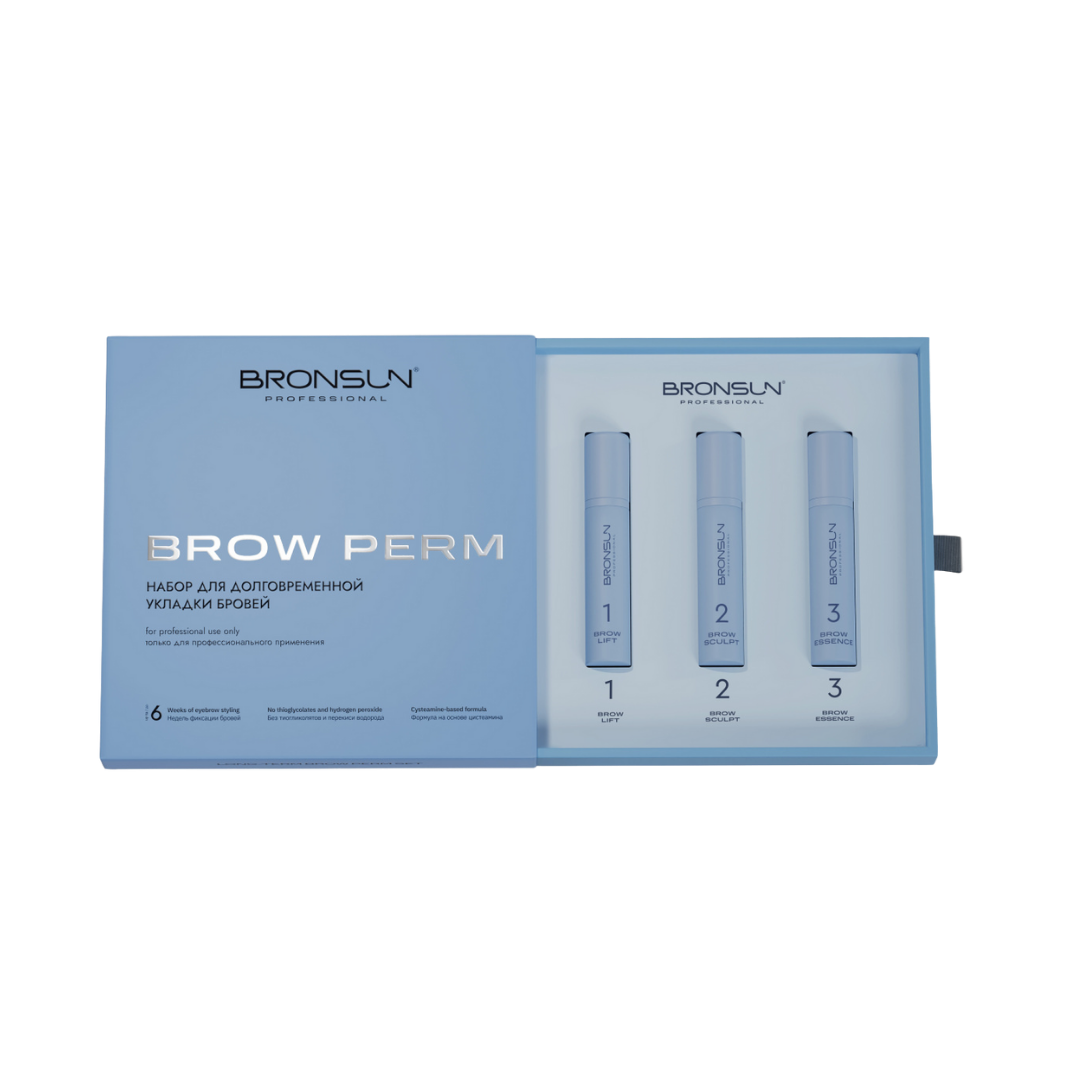 Bronsun - Long Term Brow Perm Composition Box Set - 3 Steps