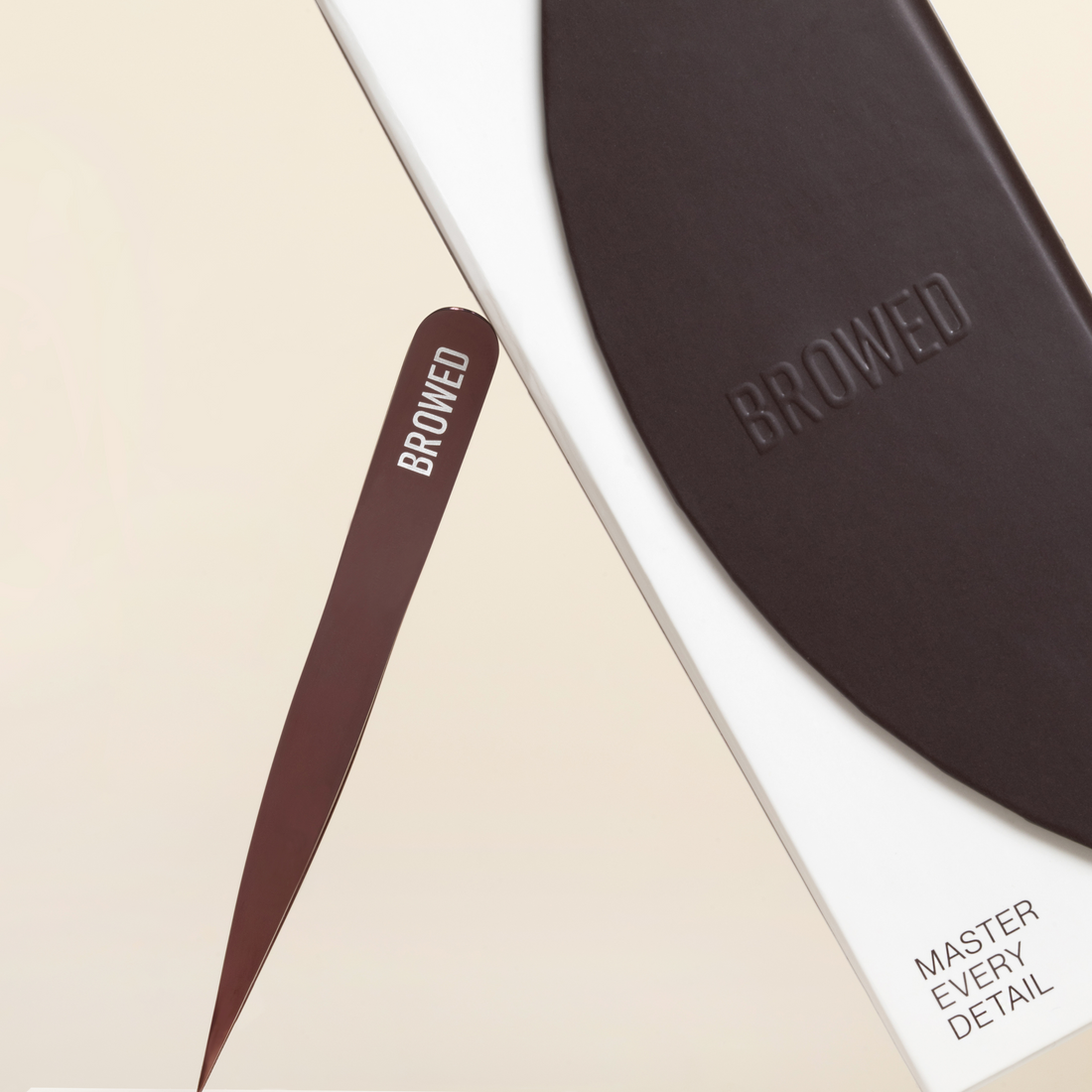 Browed - Chocolate Slanted, Point Tweezers + Scissors Set