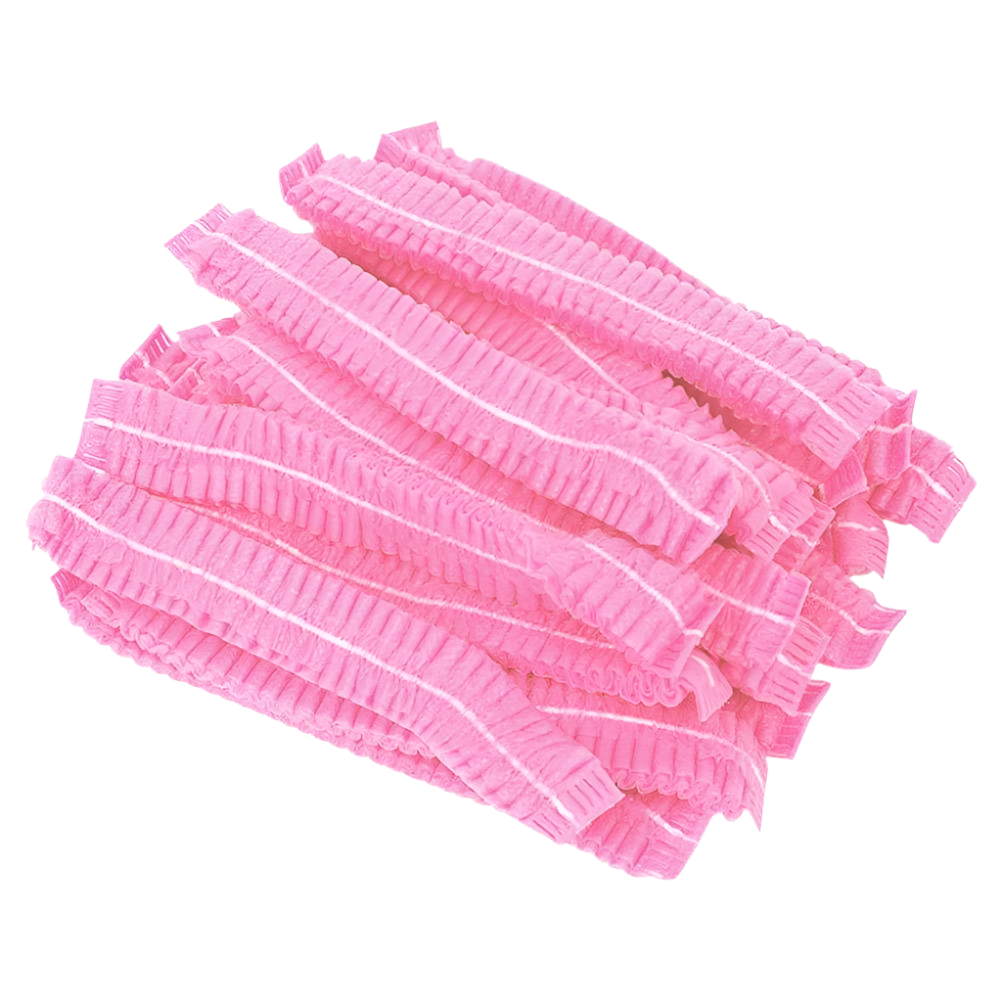 Disposable Hair Caps - Pink 100pcs
