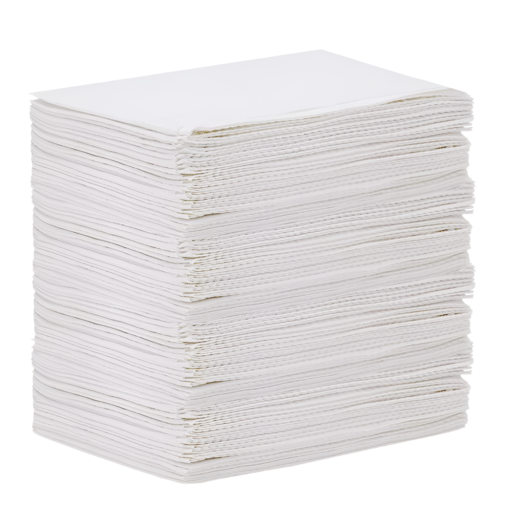 Disposable Dental Bibs - 3 ply - 33x45.5cm - White (125pcs )