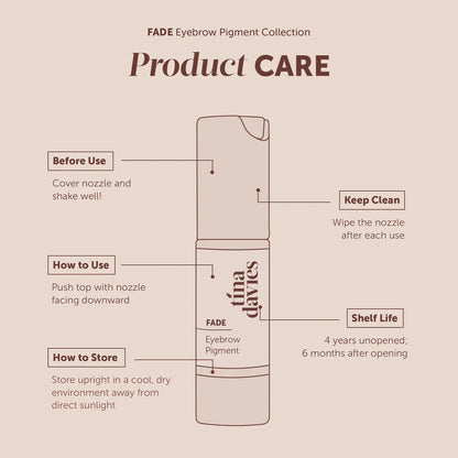 Tina Davies - FADE Eyebrow Pigments - Deep Cool Brown, 15ml