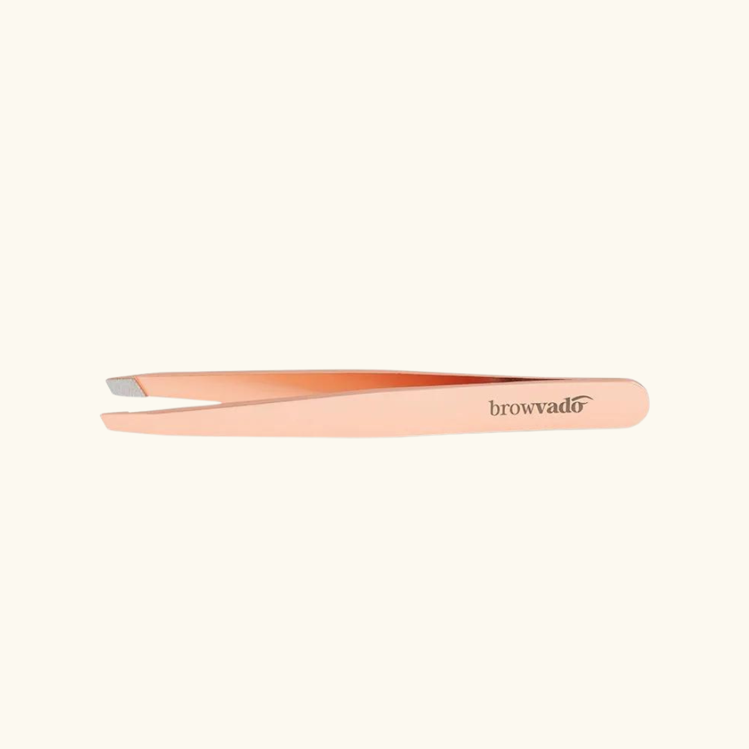 Caronlab - Browvado Rose Gold Slanted Tweezer