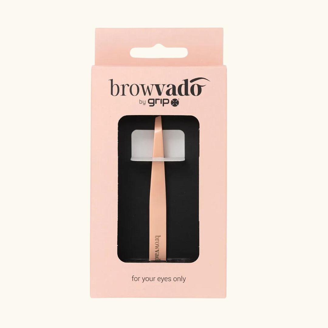 Caronlab - Browvado Rose Gold Slanted Tweezer