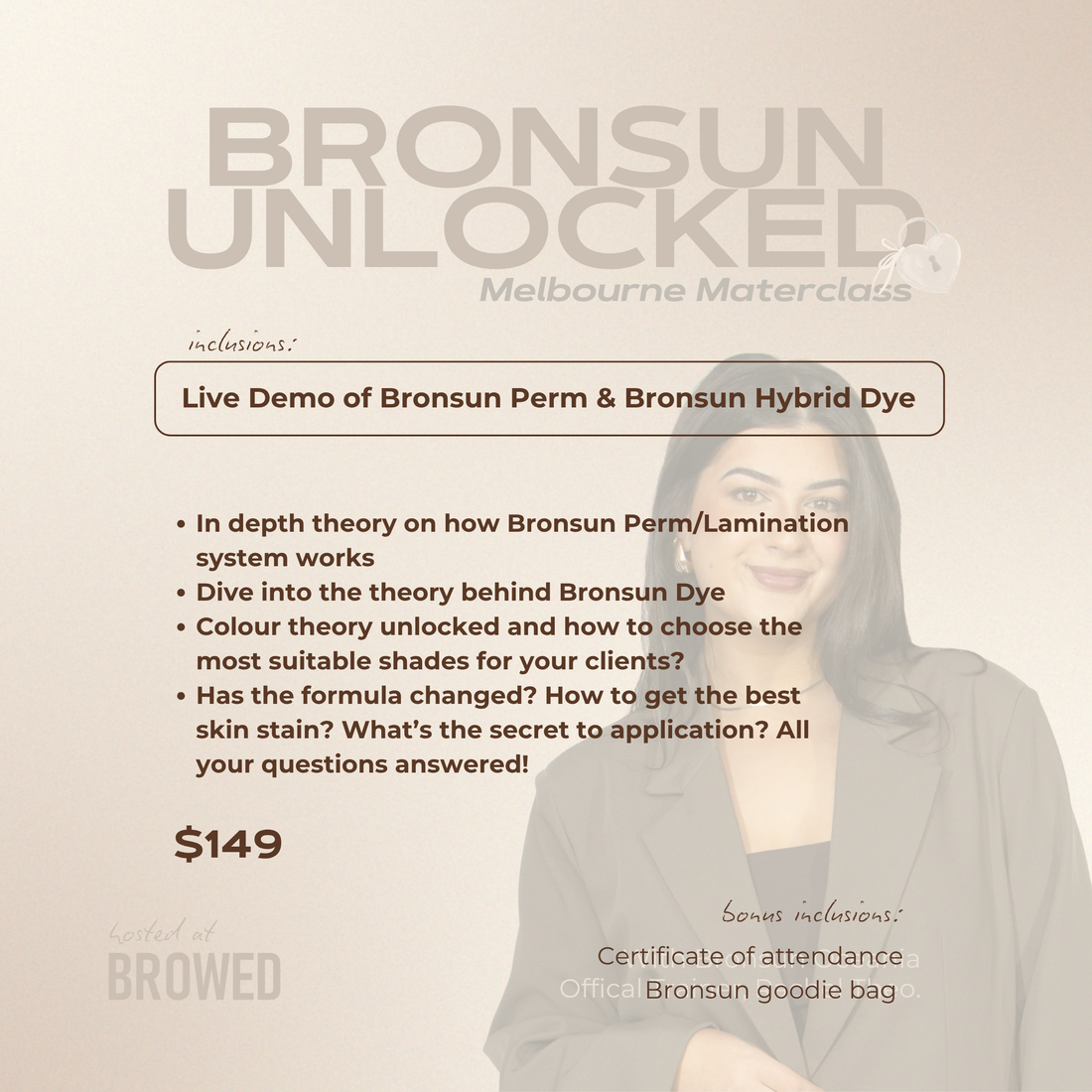Bronsun Unlocked Masterclass with Rachel Theo - 31st of August 2026 - Melbourne