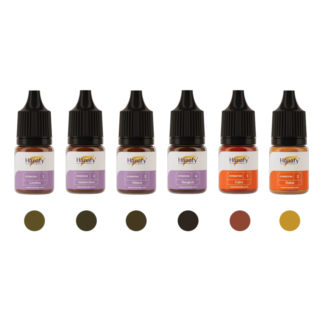 Hanafy - MINERAL Brow Pigment Mini Set, 6 x 5ml