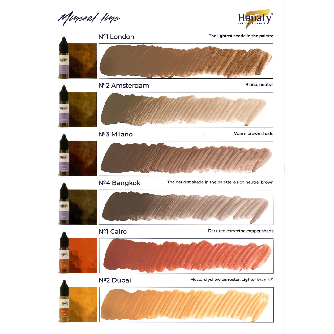 Hanafy - MINERAL Brow Pigment Mini Set, 6 x 5ml