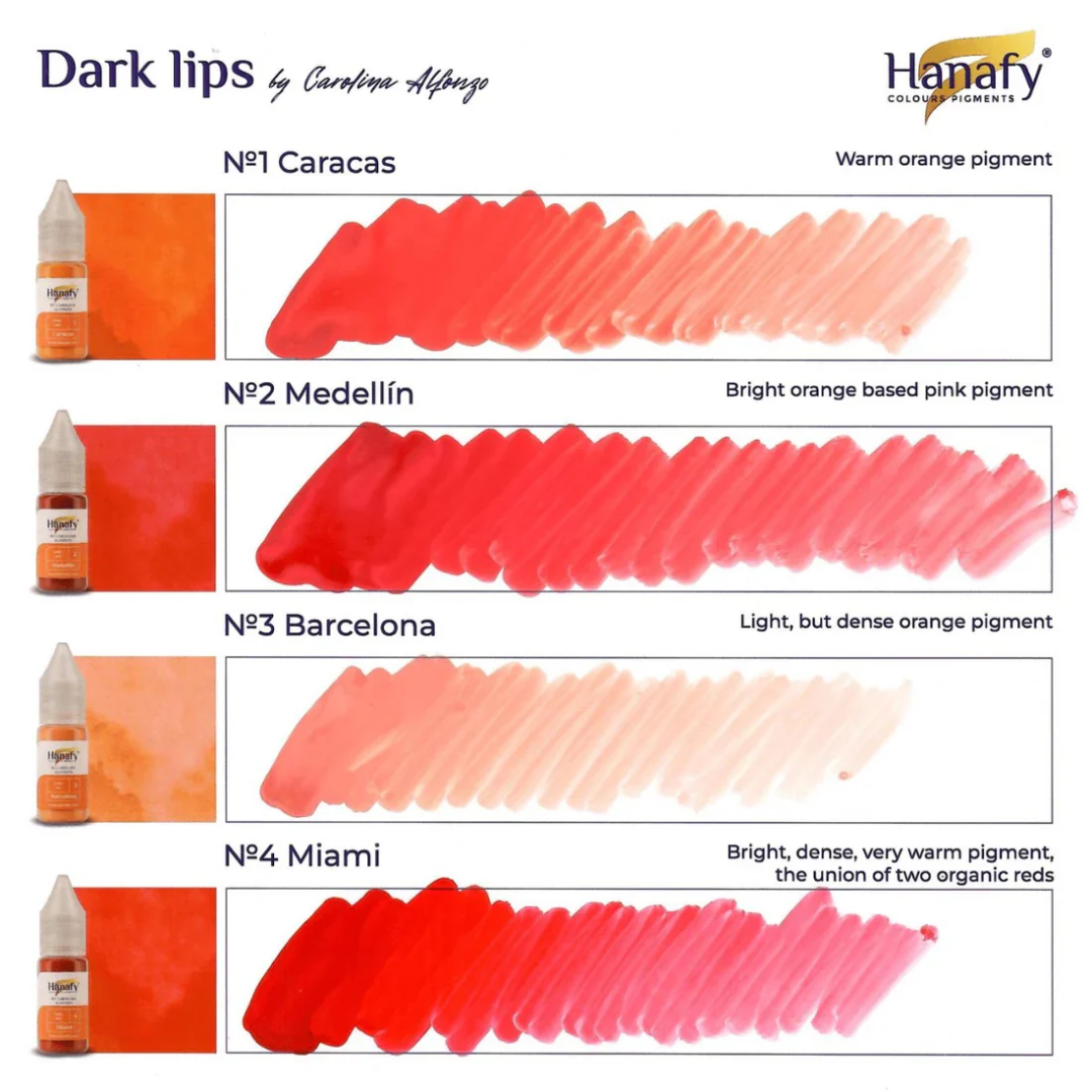 Hanafy - DARK LIPS Pigment Mini Set, 4 x 5ml
