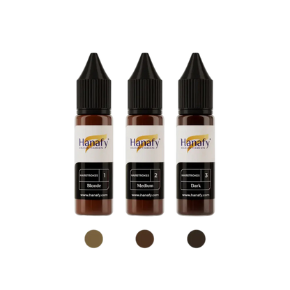 Hanafy - HAIRSTROKES Pigment Set, 3 x 15ml