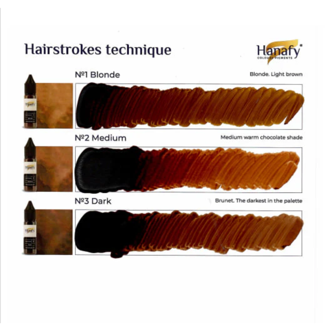Hanafy - HAIRSTROKES Pigment Set, 3 x 15ml