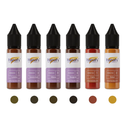 Hanafy - MINERAL Brow Pigment Set, 6 x 15ml