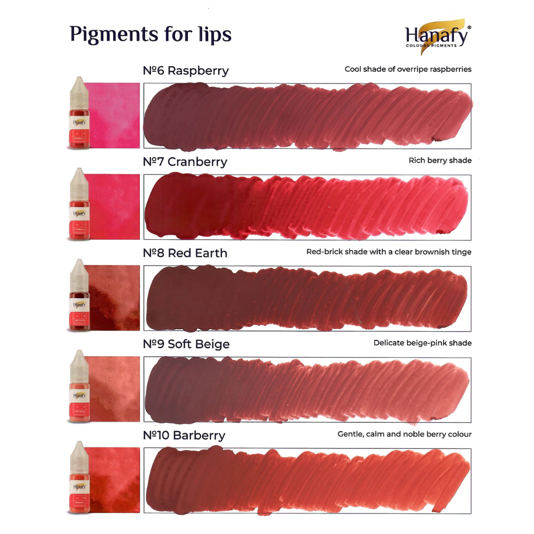 Hanafy - LIPS Pigment Set, 10 x 10ml
