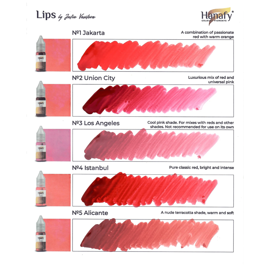 Hanafy - PASSION Lip Pigment Set, 5 x 10ml
