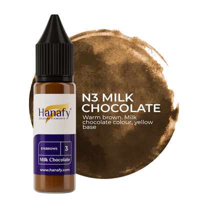 Hanafy - Brow Pigment - N3 Milk Chocolate, 15ml