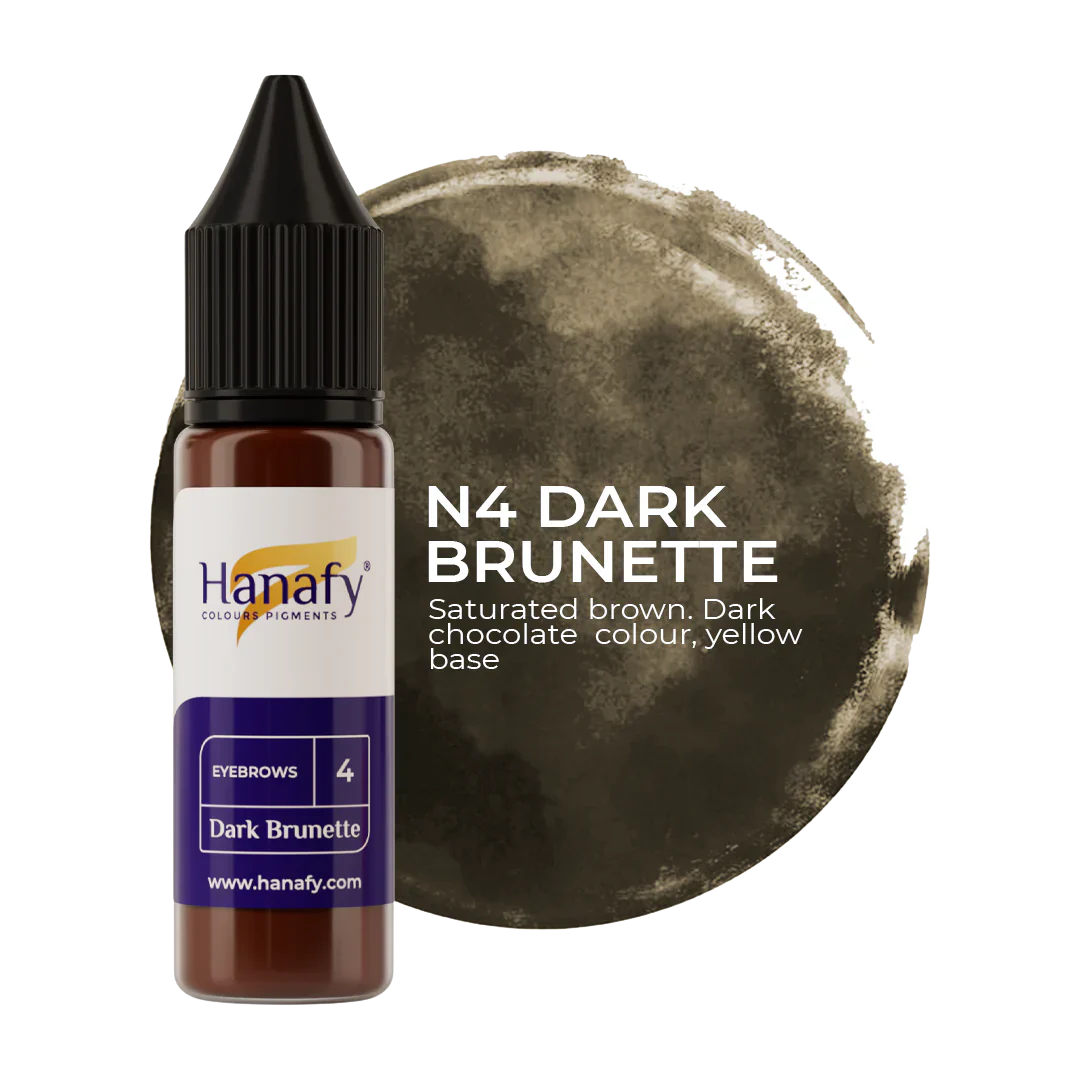 Hanafy - Brow Pigment - N4 Dark Brunette, 15ml