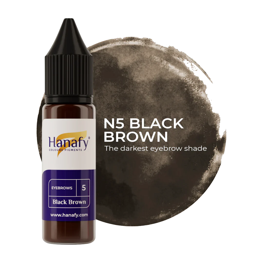 Hanafy - Brow Pigment - N5 Black Brown, 15ml