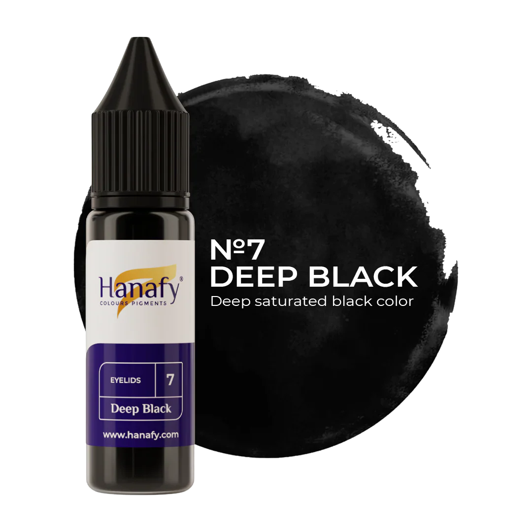 Hanafy - Eyeliner Pigment - N7 Deep Black, 15ml