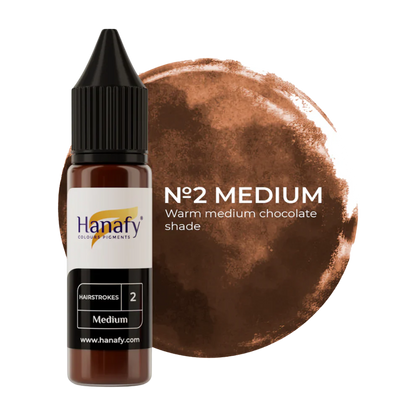 Hanafy - HAIRSTROKES Brow Pigment - No.2 Medium, 15ml