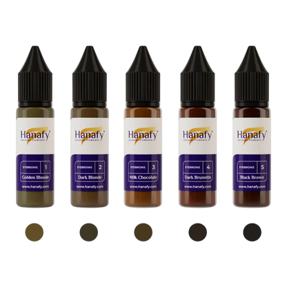 Hanafy - EYEBROW Pigment Set, 5 x 15ml
