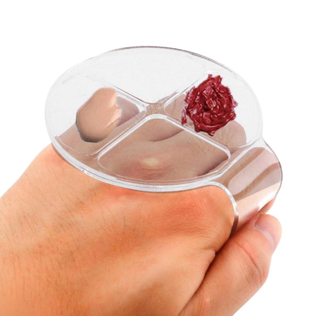 Acrylic Mixing Hand Palette - Round Four-Cell