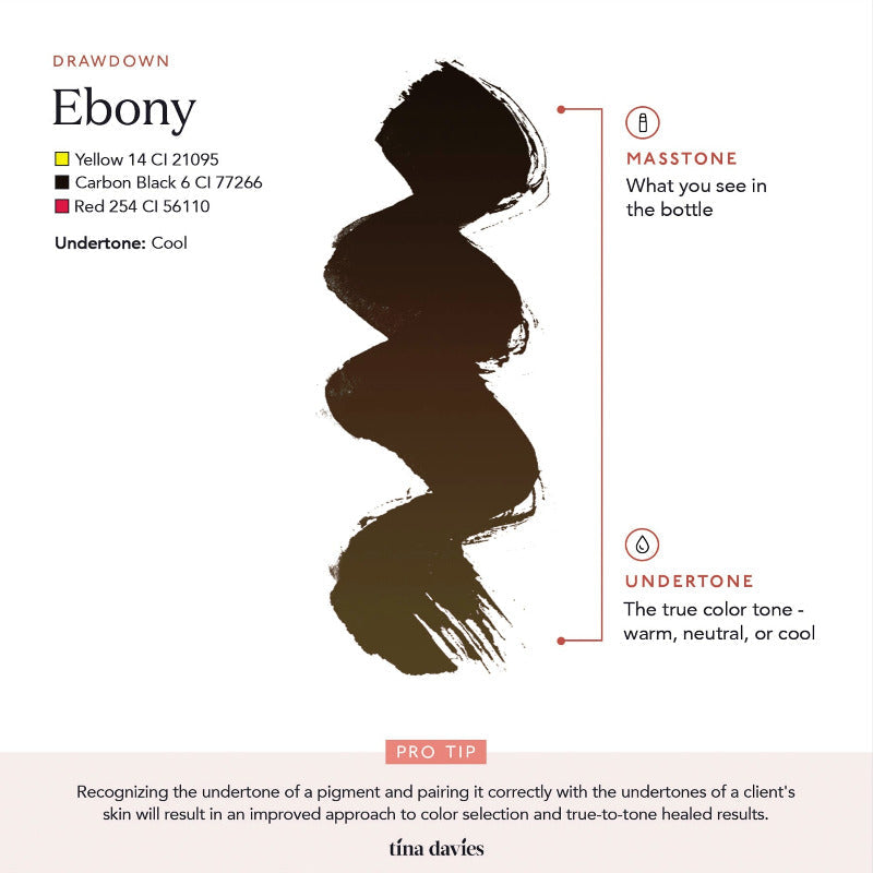 Tina Davies- I Love Ink BROW Pigment - Ebony 15ml