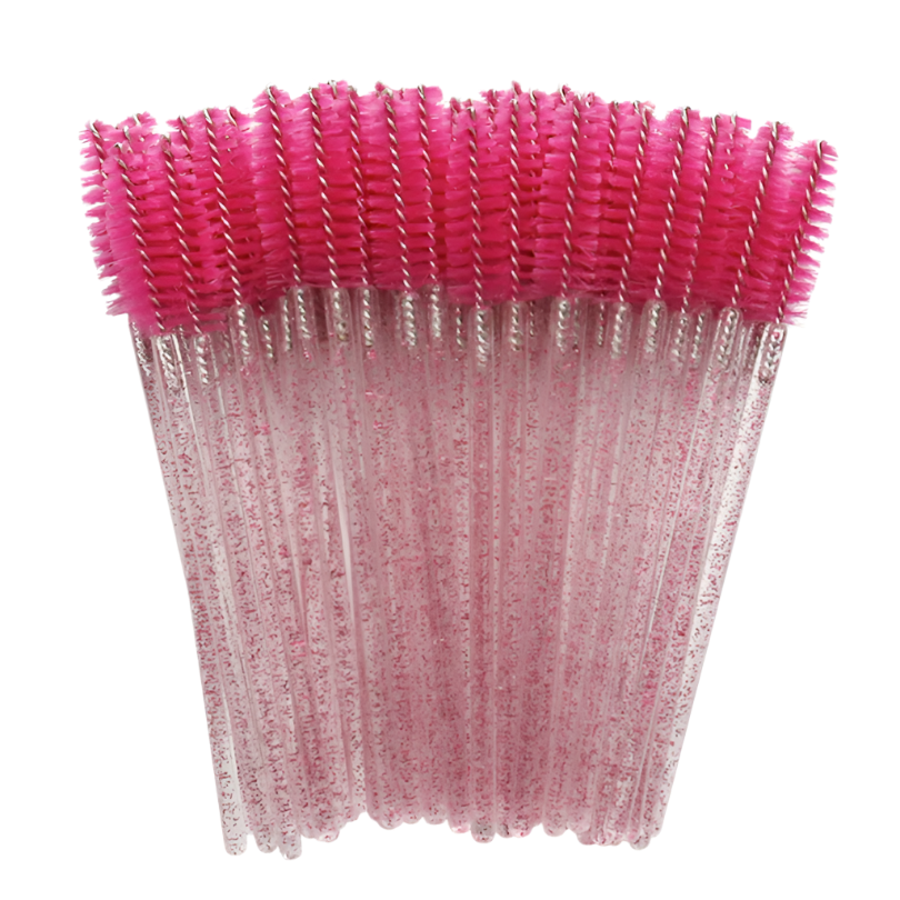 Disposable Glitter Mascara Wands - Dark Pink