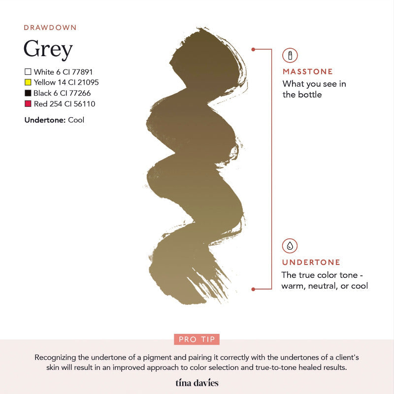 Tina Davies - I Love Ink BROW Pigment - Grey 15ml