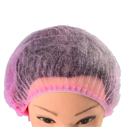Disposable Hair Caps - Pink 100pcs