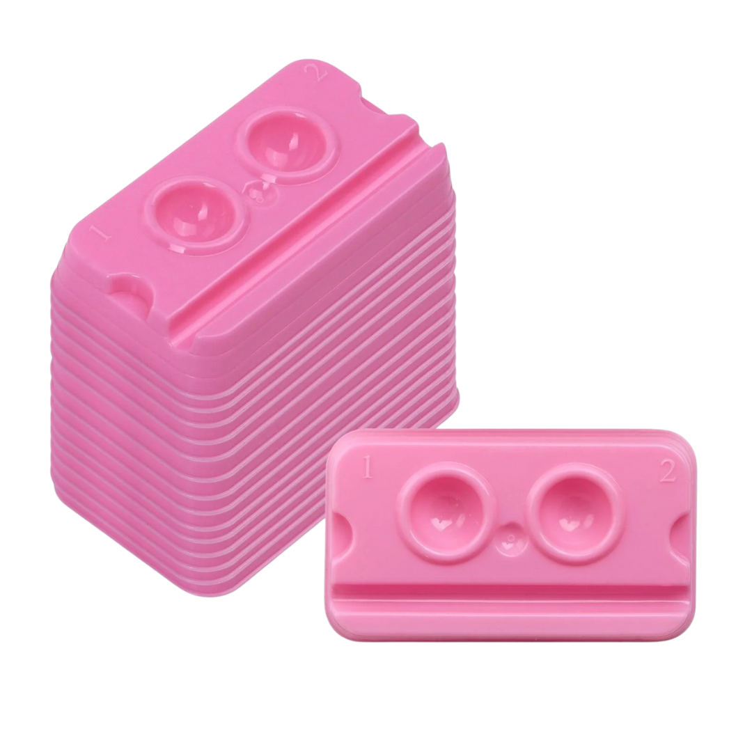 Dental Wells - 2 Well / Pink (50 pcs)