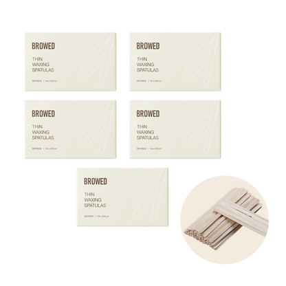 Browed - Thin Waxing Spatulas, 500 Pack (BULK 5 x 100 pack)
