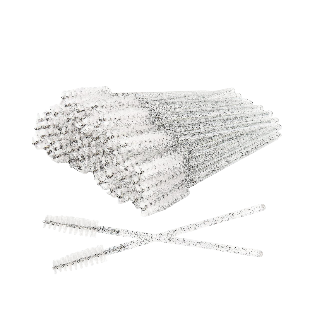 Disposable Glitter Mascara Wands - White