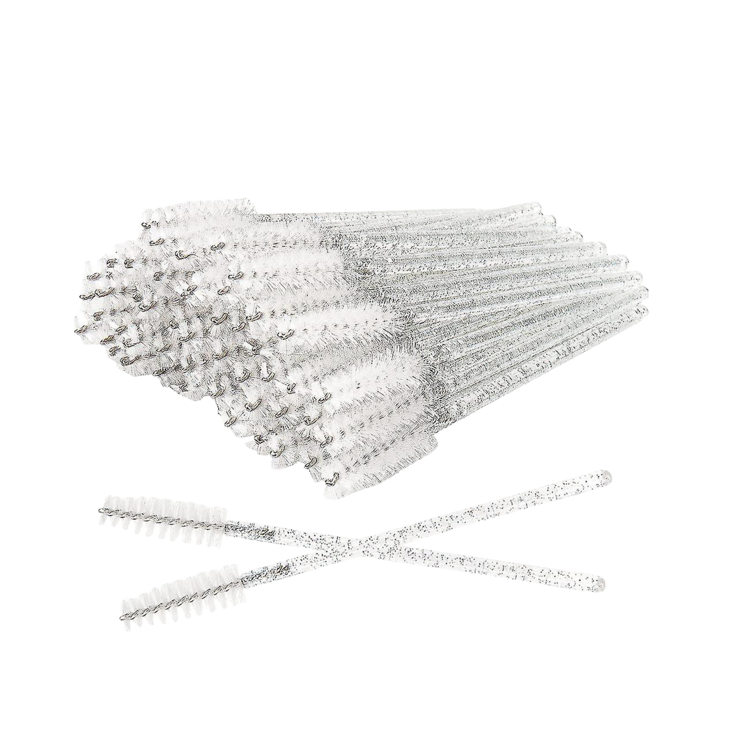Disposable Glitter Mascara Wands - White