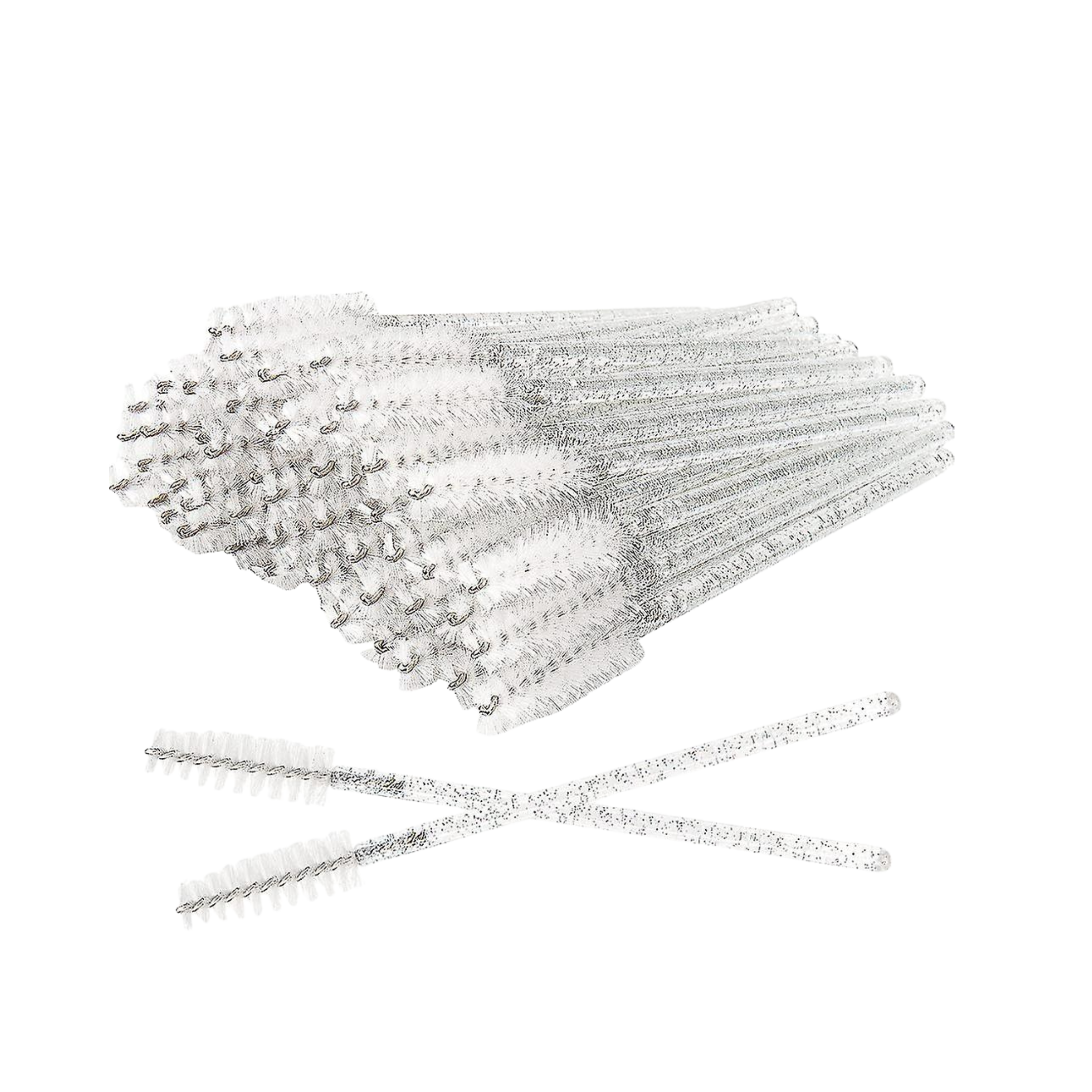Disposable Glitter Mascara Wands - White