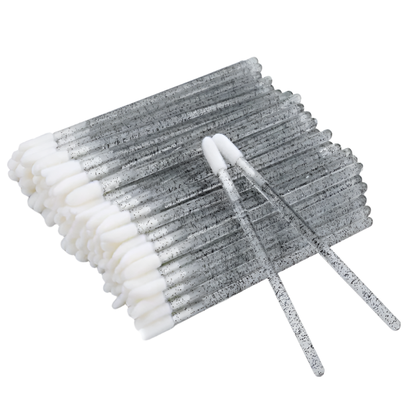 Disposable Lip Applicators - Glitter Black