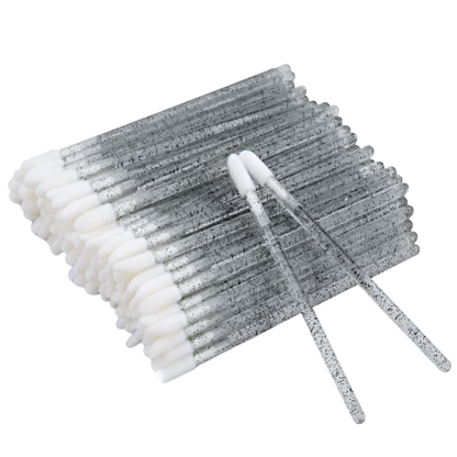 Disposable Lip Applicators - Glitter Black