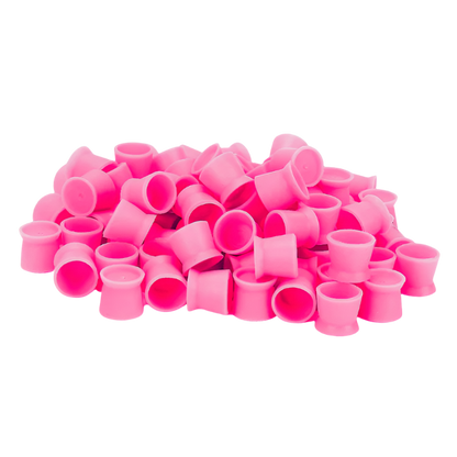 Silicone Pigment Cups - Flat Bottom Suction - Hot Pink